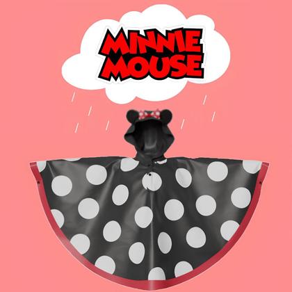 Imagem de Galocha Infantil Kit Capa De Chuva Com Orelha Da Minnie Mouse Em 3d Grendene Kids