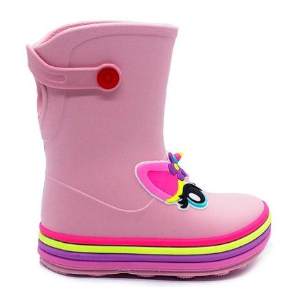 Imagem de Galocha Infantil Plugt Acqua Unicórnio Rosa Balé Conforto, Estilo e Proteção à Prova dÁgua para Meninas  Loja Plugt