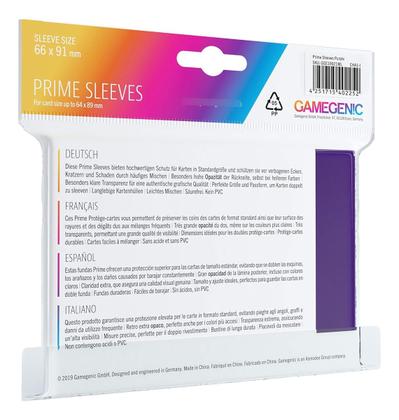 Imagem de Gamegenic Prime Sleeves Purple 100 Sleeves 66 X 91 Mm