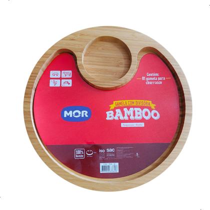 Imagem de Gamela Churrasco 2 Divisórias Bamboo Mor Tabua Bandeja