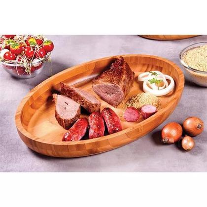 Imagem de Gamela Para Churrasco De Bamboo Saladeira Oval 41x27 - Mor