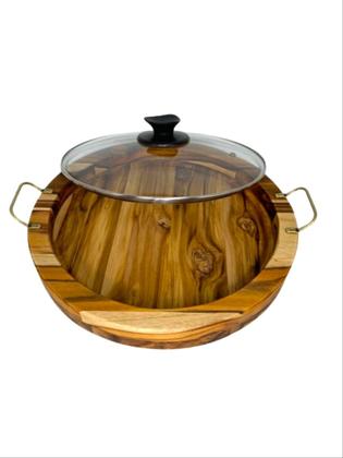 Imagem de Gamela redonda com tampa e alça