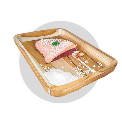 Imagem de Gamela Stolf 866 Teca Retangular 47,5X31,5CM