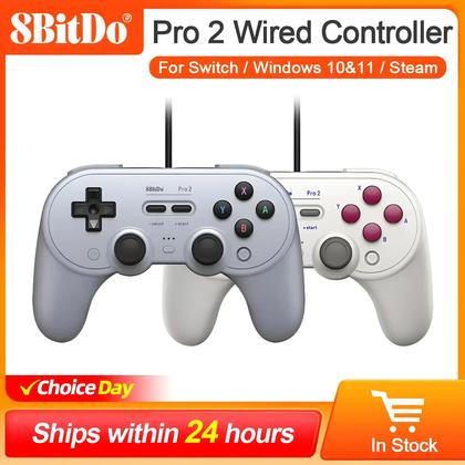 Imagem de Gamepad 8BitDo Pro 2 Sem Fio/Com Fio para Nintendo Switch, PC, Retropie e Raspberry Pi