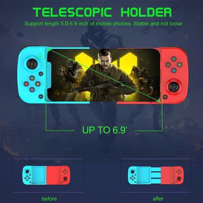 Imagem de Gamepad BSP-D3 - Controle Sem Fio Bluetooth - Compatível c/ Android e iOS - Recarregável Ergonomico