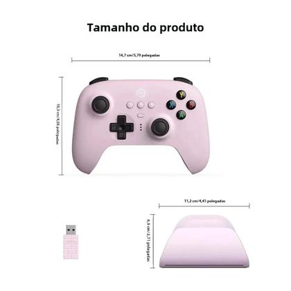 Imagem de Gamepad Sem Fio 8BitDo Ultimate - Joystick Alps para PC, Steam Deck, iPhone, Android e TV