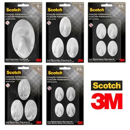 Imagem de Gancho Adesivo De Parede Pendurar Organizar Objetos Toalheiro Transparente Branco Cola 3M