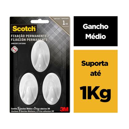 Imagem de Gancho Adesivo De Parede Pendurar Organizar Objetos Toalheiro Transparente Branco Cola 3M
