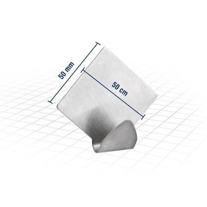 Imagem de Gancho Adesivo Losango Em Inox Com 2 Peças Vonder