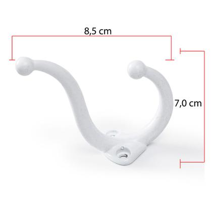 Imagem de Gancho Cabideiro Parede Duplo cabide para roupas 15 Un