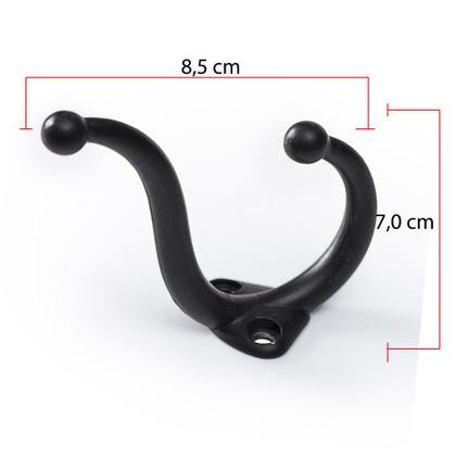 Imagem de Gancho Cabideiro Parede Duplo cabide para roupas 15 Un