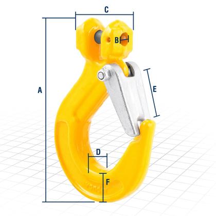 Imagem de Gancho clevis 10mm 3,2t c/ trava uso industrial Vonder Plus