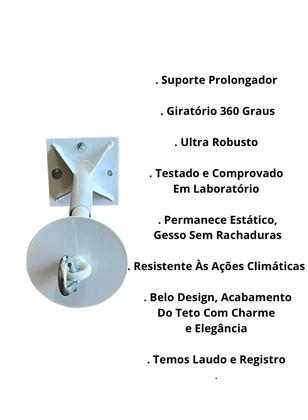 Imagem de Gancho De Balanço Para Teto De Gesso ou Madeira Giratório e Prolongador Do Teto Ao Forro De 35 a 55 Cm o Melhor