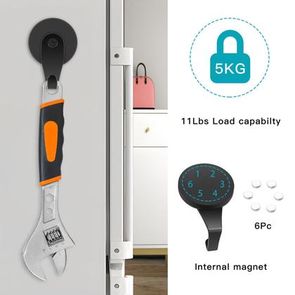 Imagem de Gancho de coroa magnético FYY, pacote com 4 unidades, pesado para geladeira