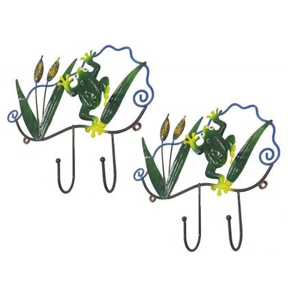 Imagem de Gancho de Ferro Enfeite Porta Chapeu Bolsa Bone Sapo Decoraçao Pendura Kit 2 Unidades