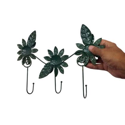 Imagem de Gancho de Metal Flor Triplo Para Chapeu Bolsa Bone Enfeite Pendura Sortido Com 2 Unid (pt-c-e)