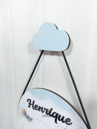 Imagem de Gancho de Parede Cabideiro Infantil Nuvem - Kit com 3 Penduradores Decorativos