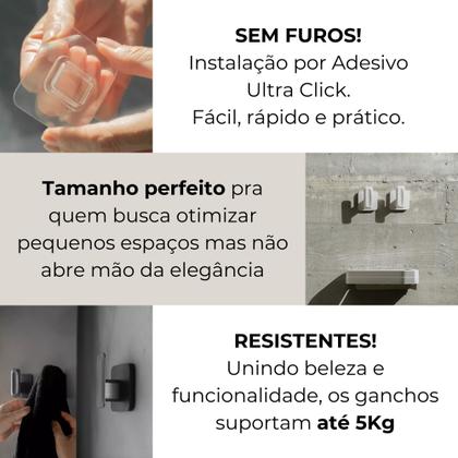 Imagem de Gancho de Parede Eleve Preto - Ou