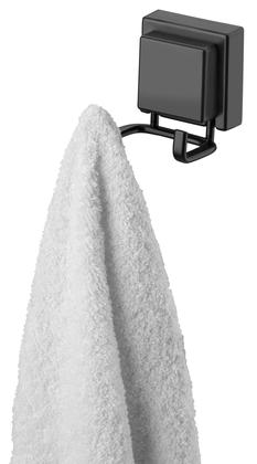 Imagem de Gancho duplo com ventosa - preto fosco