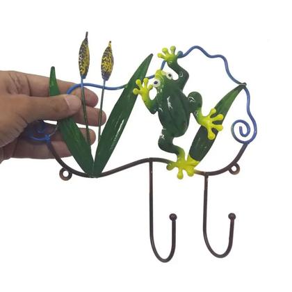 Imagem de Gancho Ferro Enfeite Sapo Kit 4 Uni Porta Chaves Chapeu Bone Decoraçao Parede Pendura Casa Quarto Sala