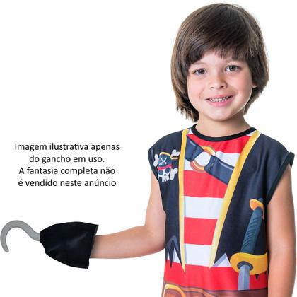 Imagem de Gancho Mão de Pirata de Brinquedo Fantasia Infantil - 2 Unidades