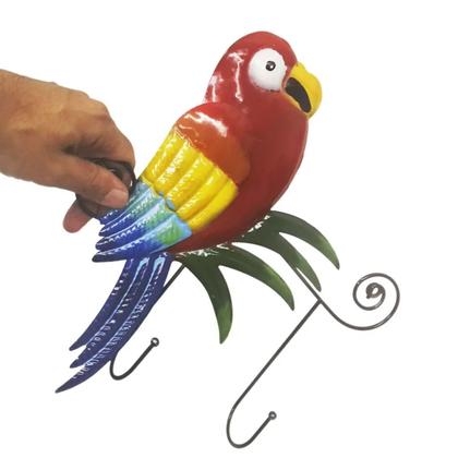 Imagem de Gancho Metal Duplo Enfeite Decoraçao Parede Kit 4 Uni Arara Vermelha Sala Quarto Casa