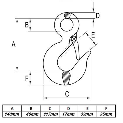 Imagem de Gancho Olhal com Trava 3Ton GOHL3T ACM TOOLS