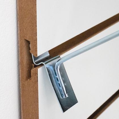 Imagem de Gancho Para Painel Canaletado 20cm Branco Kit 30 Unidades