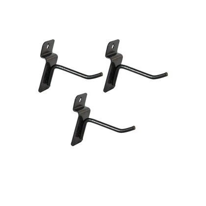 Imagem de Gancho Para Painel Canaletado 5cm Preto Kit 20 Unidades