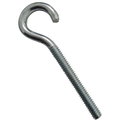 Imagem de Gancho parafuso com rosca máquina olhal de aço 6mm com 8cm kit 10 pç