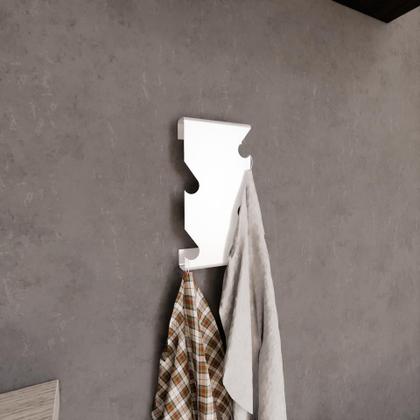 Imagem de Gancho Parede Porta Suporte Cabideiro Multiuso Branco