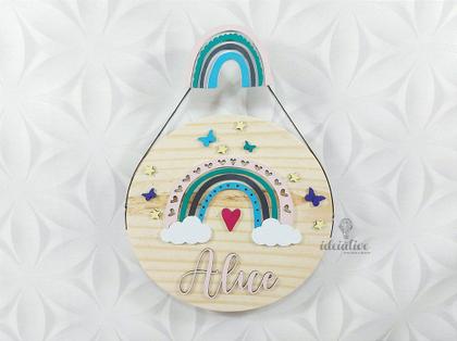 Imagem de Gancho Pendurador Infantil Arco Íris Decorativo