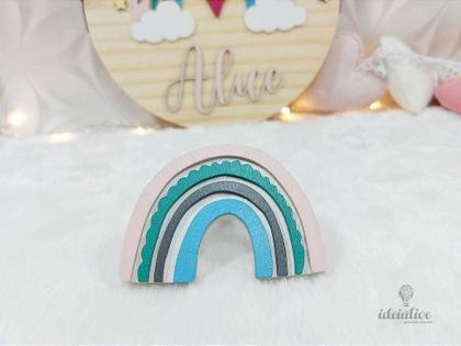 Imagem de Gancho Pendurador Infantil Arco Íris Decorativo