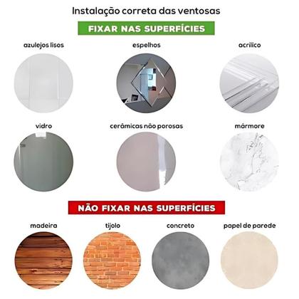 Imagem de Gancho Porta Toalha Cabide Suporte Banheiro Lavabo Ventosa Sem Furo Cromado