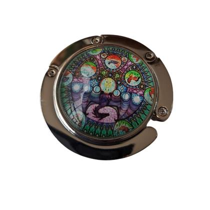 Imagem de Gancho Suporte Cabide De Bolsa Dobrável Pedra E Aço Inox