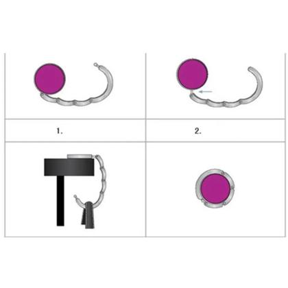 Imagem de Gancho Suporte Cabide De Bolsa Dobrável Pedra E Aço Inox