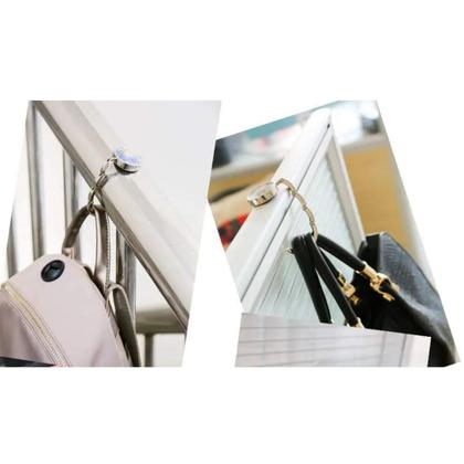 Imagem de Gancho Suporte Cabide De Bolsa Dobrável Pedra E Aço Inox