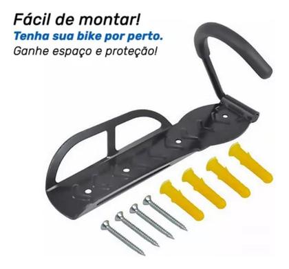 Imagem de GANCHO Suporte De Parede AÇO Carbono Vertical Para Pendurar Bicicleta
