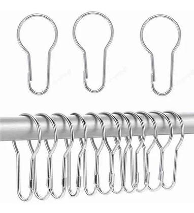 Imagem de Gancho Tipo Pera P/cortina Grande 35mm Pacote Com 100 Unid