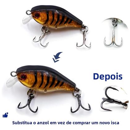 Imagem de Ganchos De Pesca Triplos Sharp 6X 10 Peças Para Pesca De Grande Porte 8  6  4  2  1 