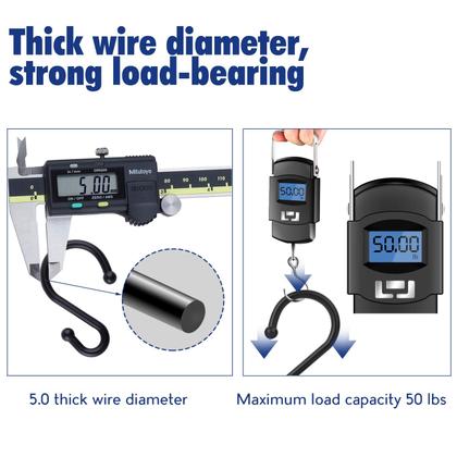 Imagem de Ganchos para cortinas de chuveiro UNCONSIL Metal em forma de S, conjunto de 12 pretos