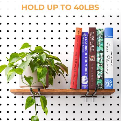 Imagem de Ganchos Pegboard INCLY, braço duplo de 10/15 cm, pacote com 36 unidades para Pegboard de 6 mm