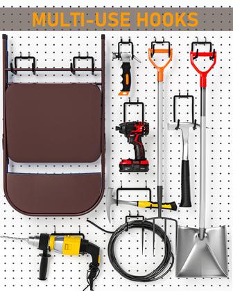 Imagem de Ganchos Pegboard (INCLY Heavy Duty, pacote com 36) para ferramentas elétricas