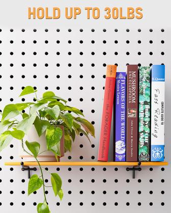 Imagem de Ganchos Pegboard INCLY, pacote com 60, 5/10/15 cm, pretos, pesados