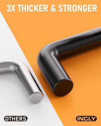 Imagem de Ganchos Pegboard INCLY, pacote com 60, 5/10/15 cm, pretos, pesados