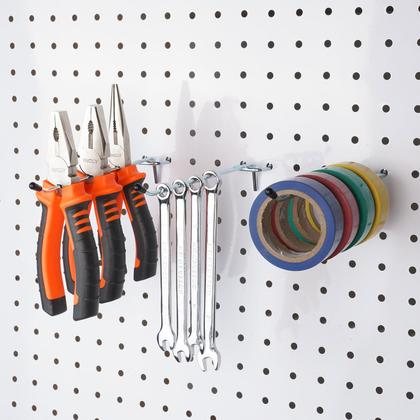 Imagem de Ganchos Pegboard, pacote com 50, prateleira de placa de metal de 15 cm