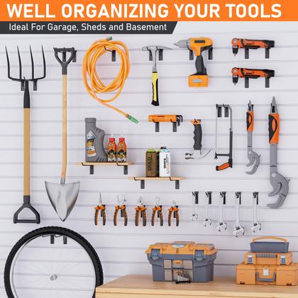 Imagem de Ganchos Slatwall INCLY, pacote com 60, pretos pesados, 10/15/20 cm