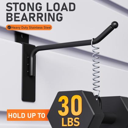 Imagem de Ganchos Slatwall, pacote com 60, 10 cm, aço preto pesado