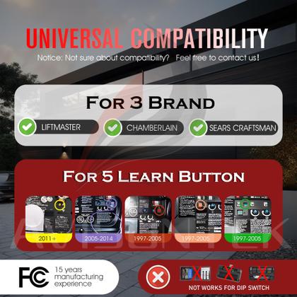 Imagem de Garantia universal LiftMaster 3Y do controle remoto Avisontek 893MAX