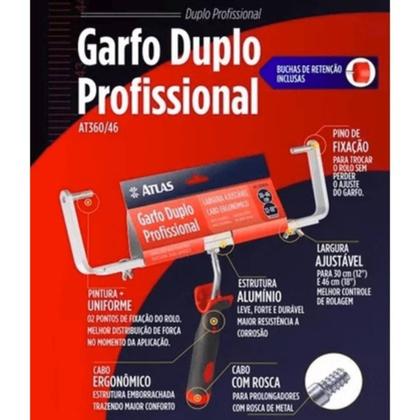 Imagem de Garfo Duplo Ajustavel 30 A 46cm P/rolo Rende Plus E Antigota